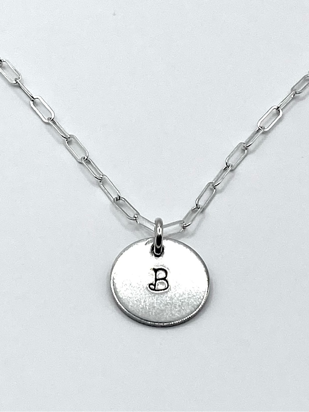 Friends Forever .925 SS Antiqued Initial B Charm Mood Boosting 18” Necklace